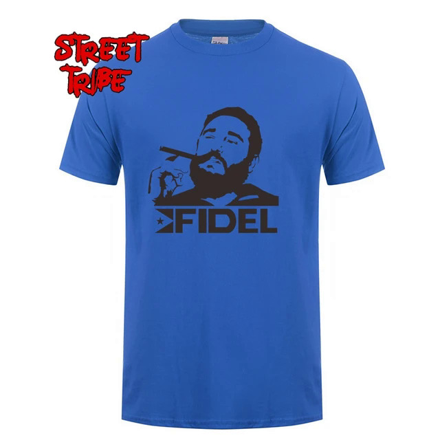 Summer Men T shirt Cuba Become Avana Revolution Fidel Castro T-Shirts Crew Neck Cotton Casual Male Tees Tops. 