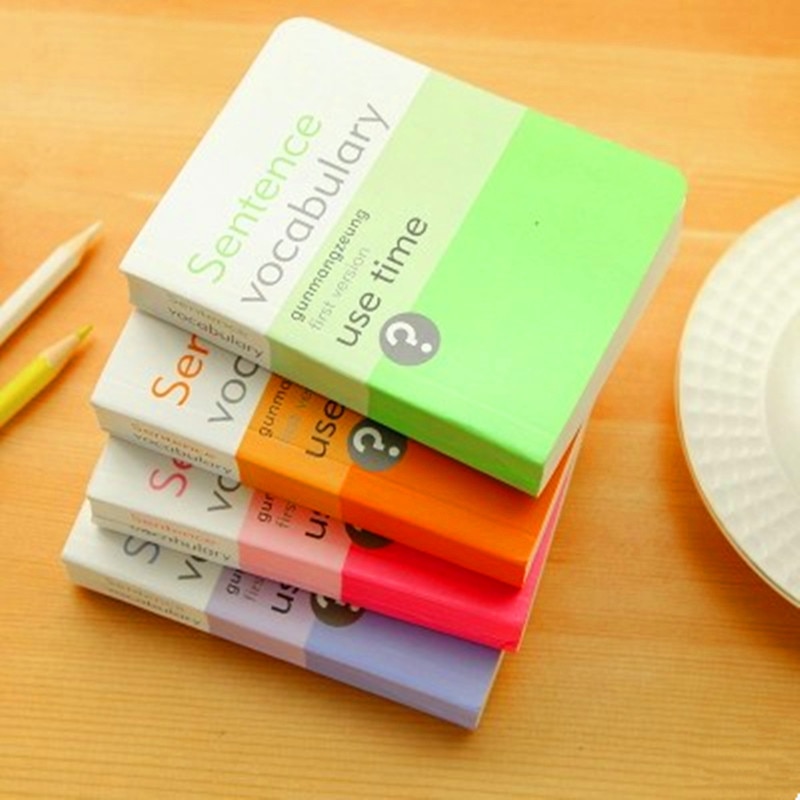 【happy one】South Korea review helper in learning student vocabulary memo pad Creative word book portable notebook. 