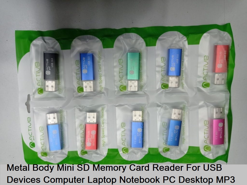 Card Reader METAL BODY Mini SD Memory CARD READER For USB Devices Computer Laptop Notebook PC Desktop MP3 MP5 Player Audio Video Player. 