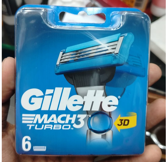 Gillette Mach 3 Turbo Shaving (Cartridg,es) – 6s Pack