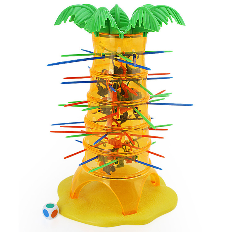 Children Mini Balance Tree Flipping Monkey Lottery Game Monkey Falls Down Family party Interactive Desktop Board Draw Game Toy. 