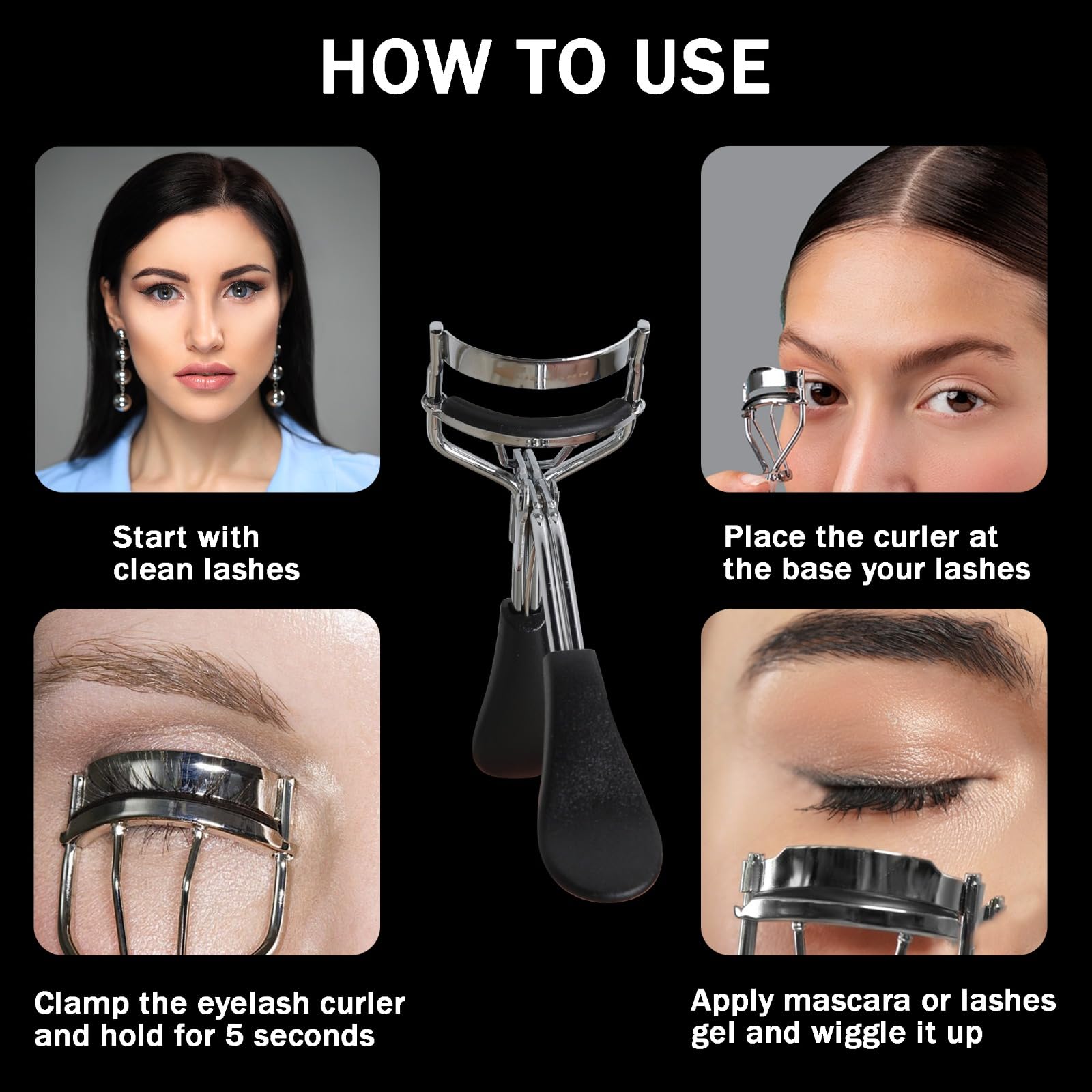 Eyelash Curler Rapid Shaping Eyelash Curler Silicone Eyelash Curler with Comb Self-curling Assistant. 