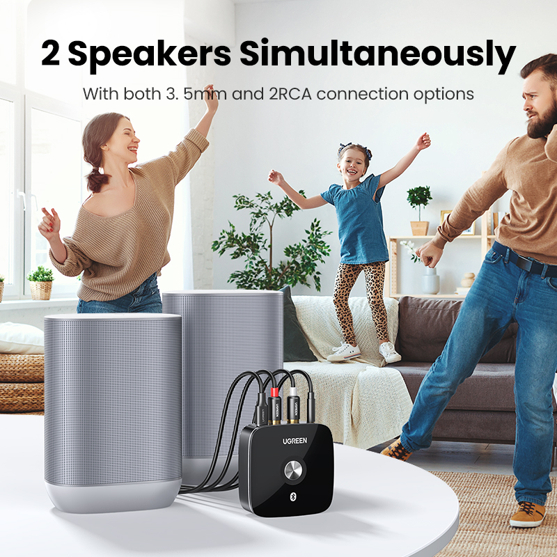 UGREEN CM106 (40759) Wireless Bluetooth Audio Receiver - Bluetooth 5.0 & EDR - 10M Wireless Connection - Premium Quality Sound. 