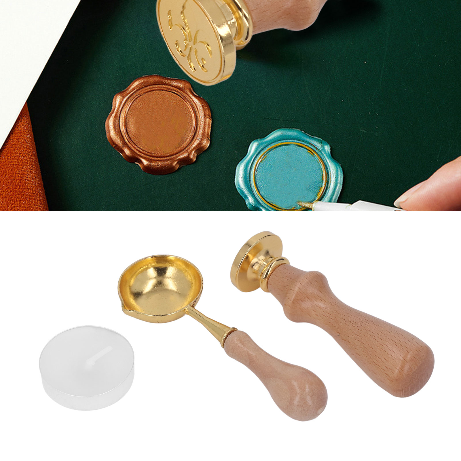 Letter Sealing Wax Kit, Clear Pattern Wax Stamp Kit for Invitation for Party. 