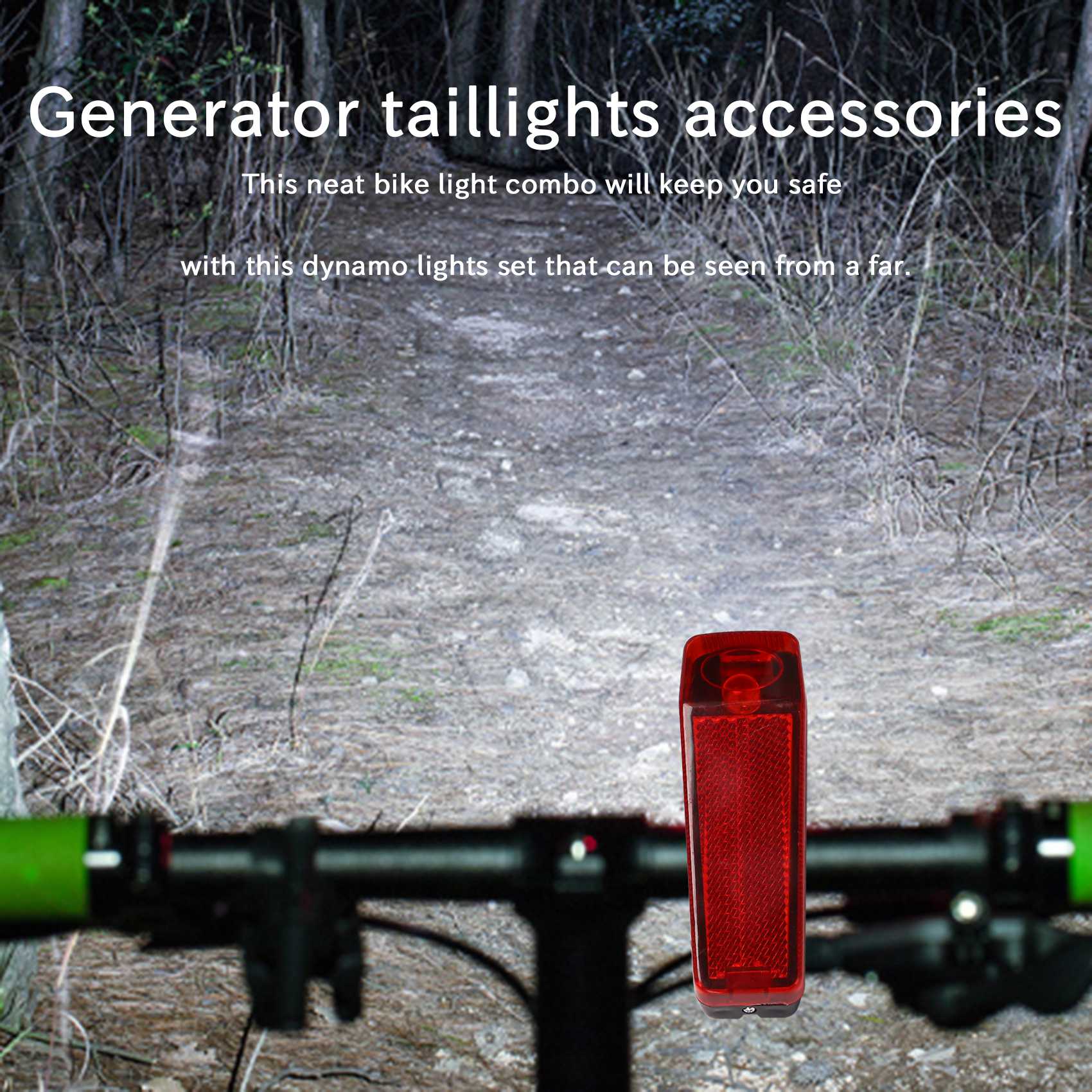 Motorized Bike Dynamo Generator Head Tail Light With Acessories. 