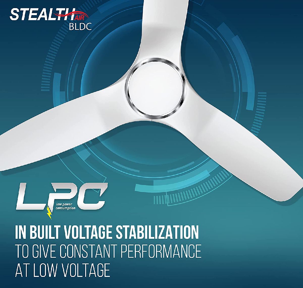Havells Stealth Air Ceiling fan, Color: Pearl White, Size: 1200mm/ 48 inch, BLDC Technology, with Remote, Made in INDIA. 