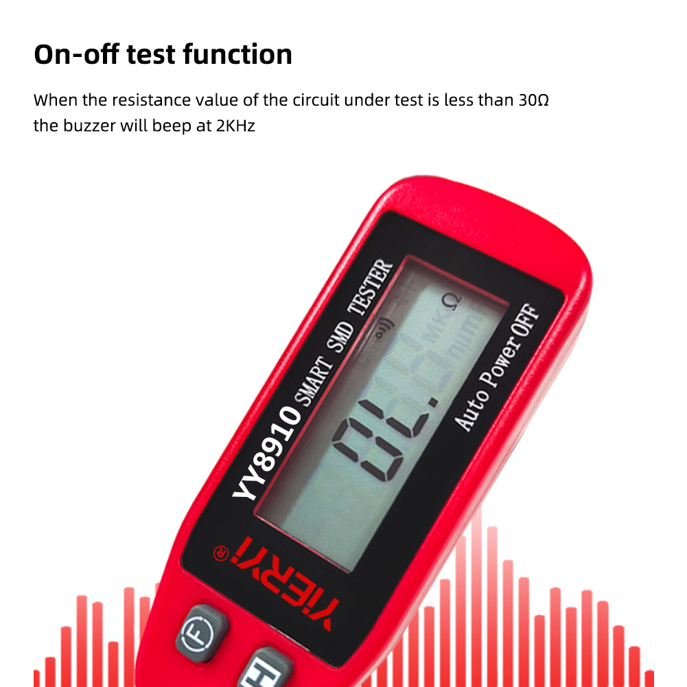 Yieryi Smart SMD Tester Electrical Multimeter Resistance Capacitance Continuity Diode Test Meter SMD Component Tester. 