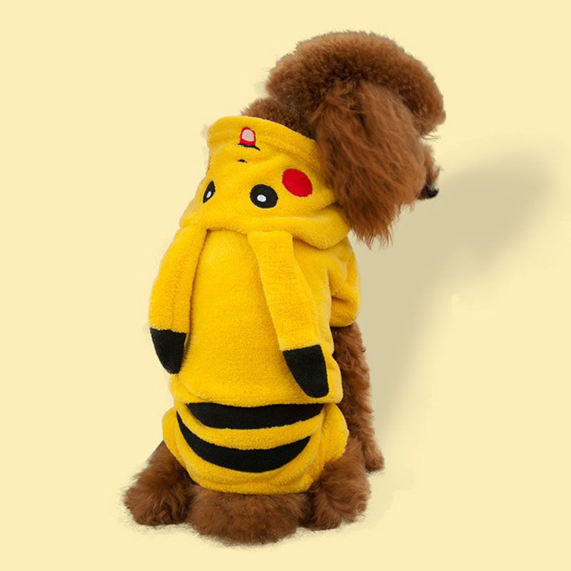 Pokemon Go Pet Dog Cat Clothes Costume Pikachu Squirtle Hooded Outfit Halloween. 