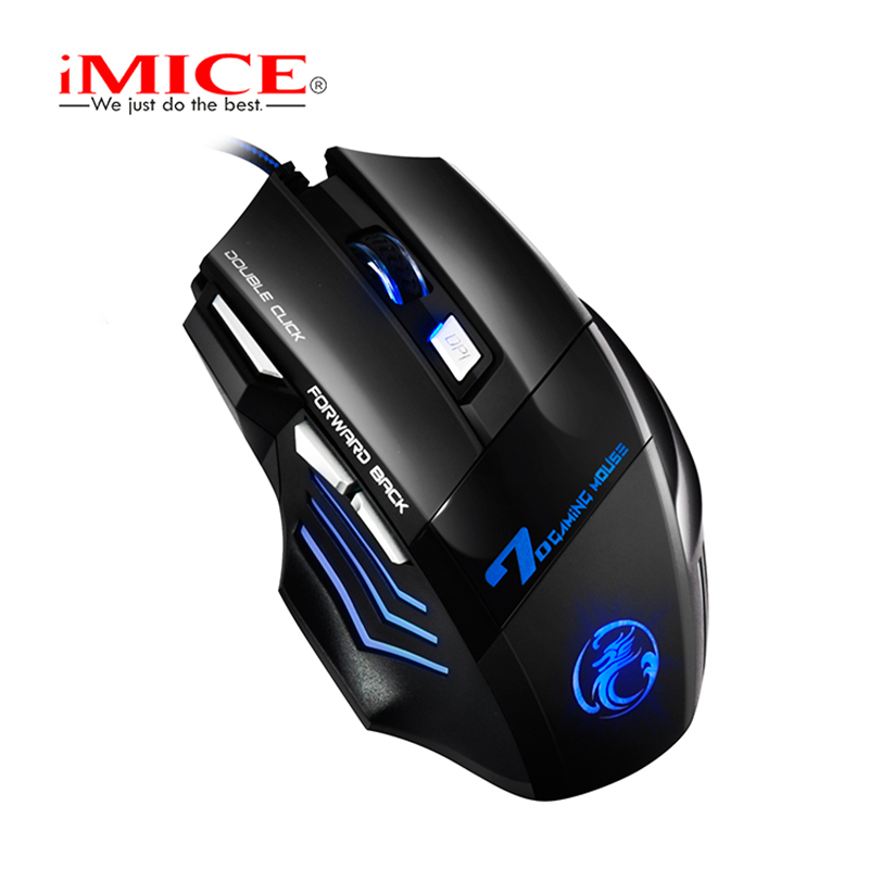 Gaming Mouse 7 Button LED USB Computer Mouse Gamer Ergonomic Wired iMice X7 Silent Mouse With Backlight For PC Laptop. 