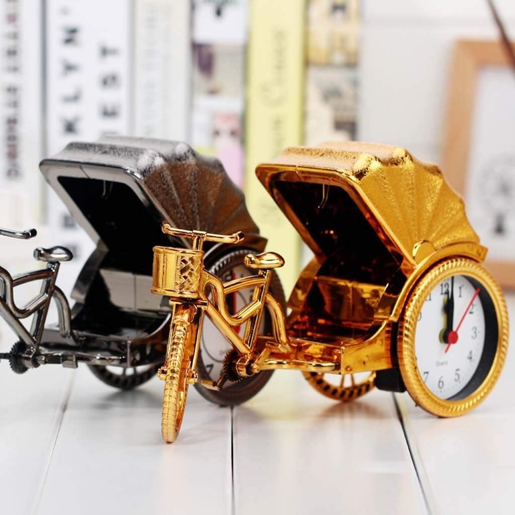 Creative Students Mini Alarm ClockClock Cartoon Children Small Clocks Retro Rickshaw Car Alarm Clock