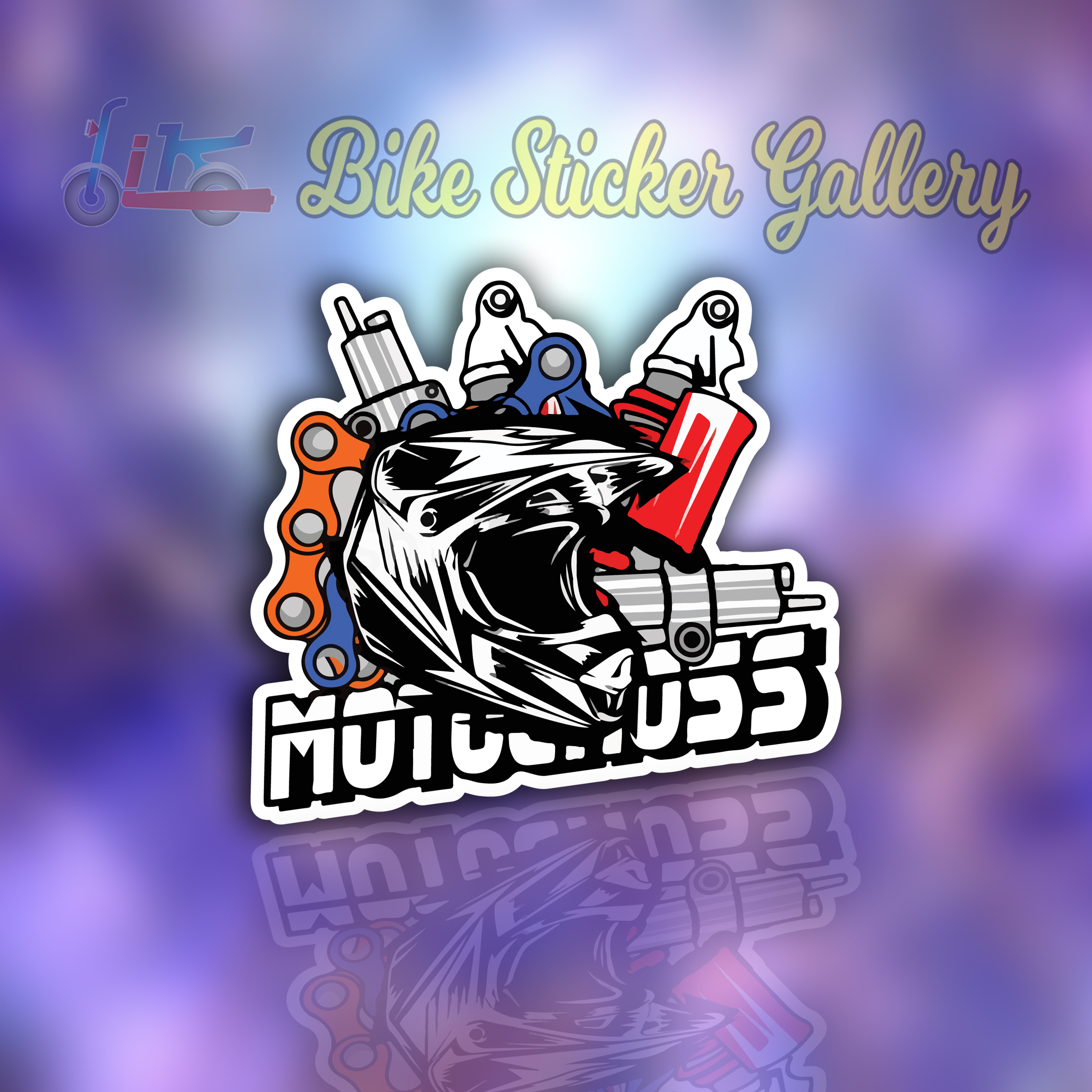 Bike Sticker - Motocross ( Waterproof & Premium quality)