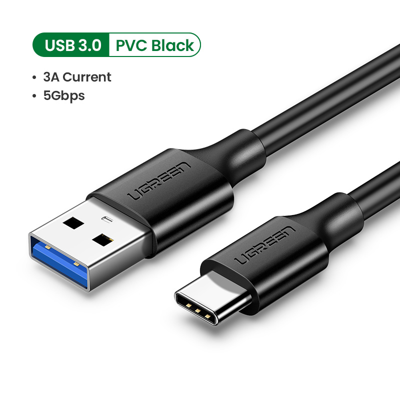 UGREEN USB 3.0 toType C Fast Charging and Sync Data Cable for Xiaomi a1 a2 a3 Mi 6 Mi 8 Huawei nova 5t 5 4 3 One Plus 3. 