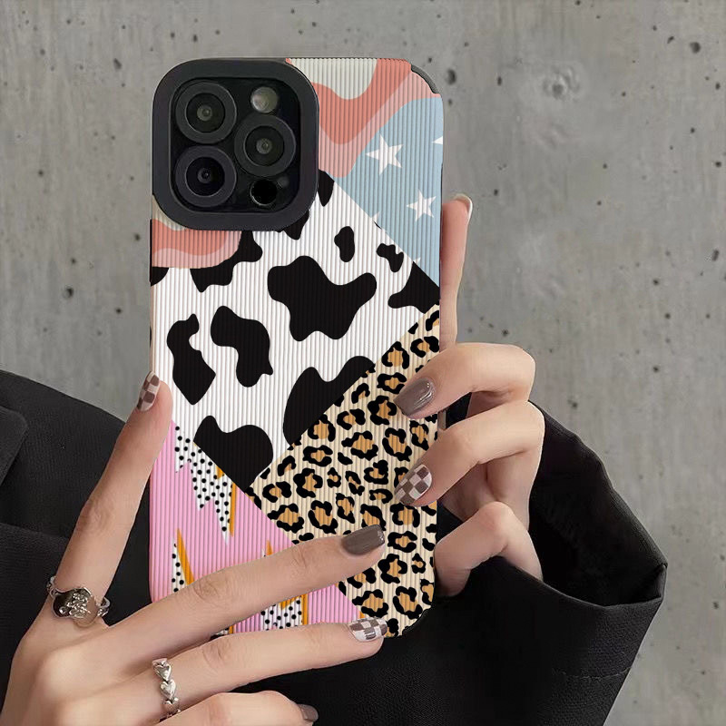 Luxury Brown Leopard Print Pattern Phone Case For Apple iPhone 1happy5 14 13 12 11 Pro Max Women Silicone Shockproof Soft Cover Funda