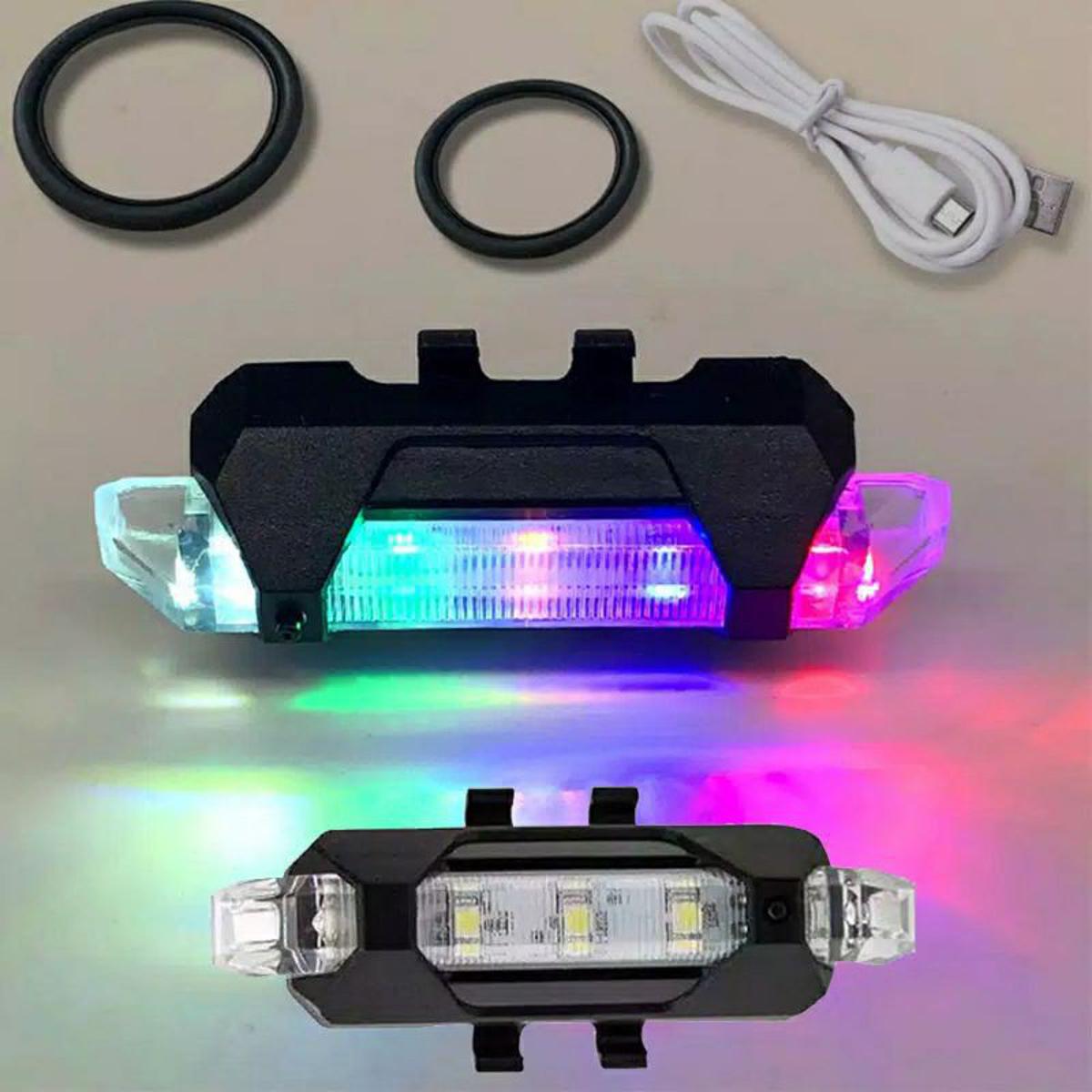 Usb Rear Light Bicycle Lights Multicolor waterproof Bicycle Lights with 5 Mode - Cycle Light