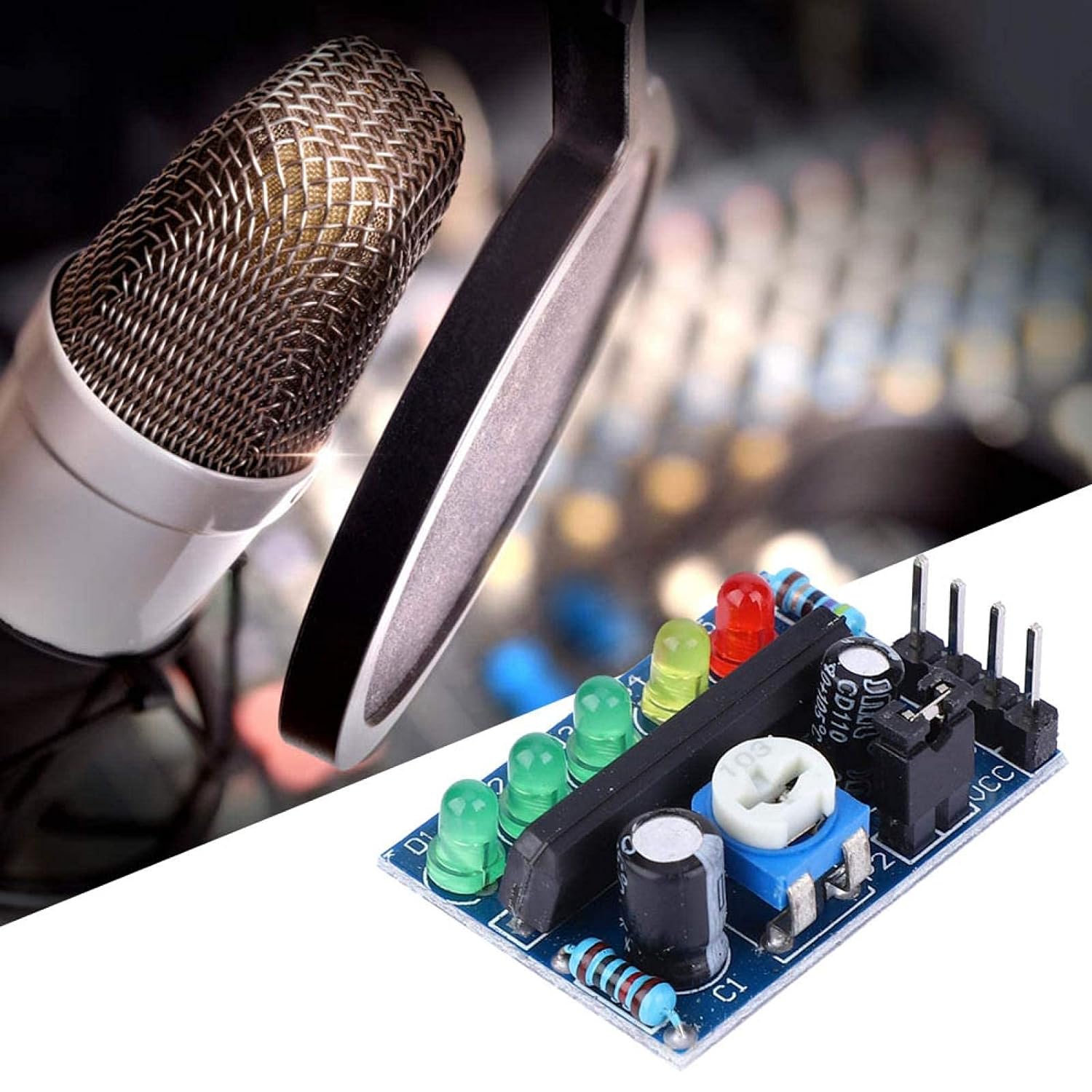 KA2284 Power & Audio Level Indicator Module KA2284 Power Level Indicator Battery Indicator Pro Audio Level Indicator Module KA2284 Sound Level Indicator 3.5V-12V LED Battery Indicator Adapters