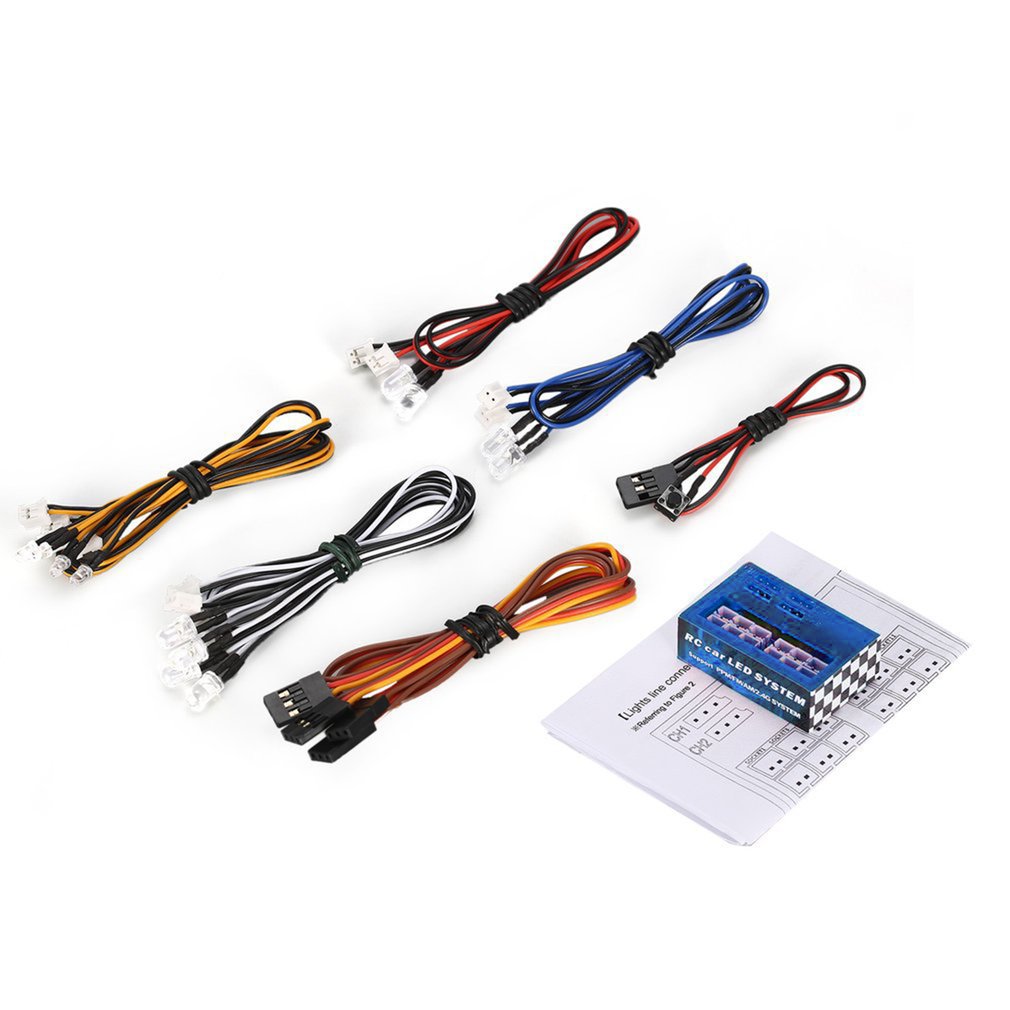 【3C VictoryEagle】Led Light Kit Syestm For 1/10 Rc Car Hsp Scx10 Red. 
