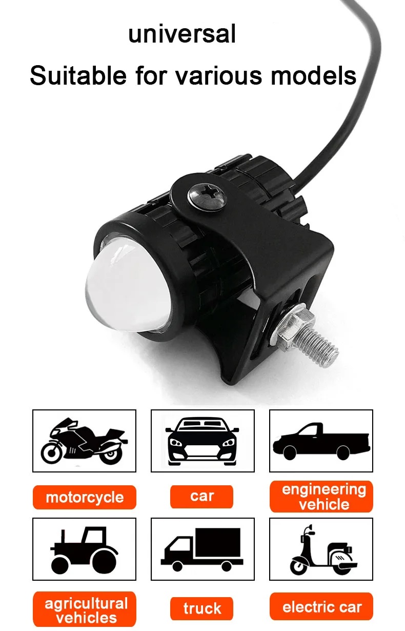 1 Pcs Universal Dual Color Multi Mode Yellow White Mini Driving Fog Light For Car Motorcycle Bike Vaspa