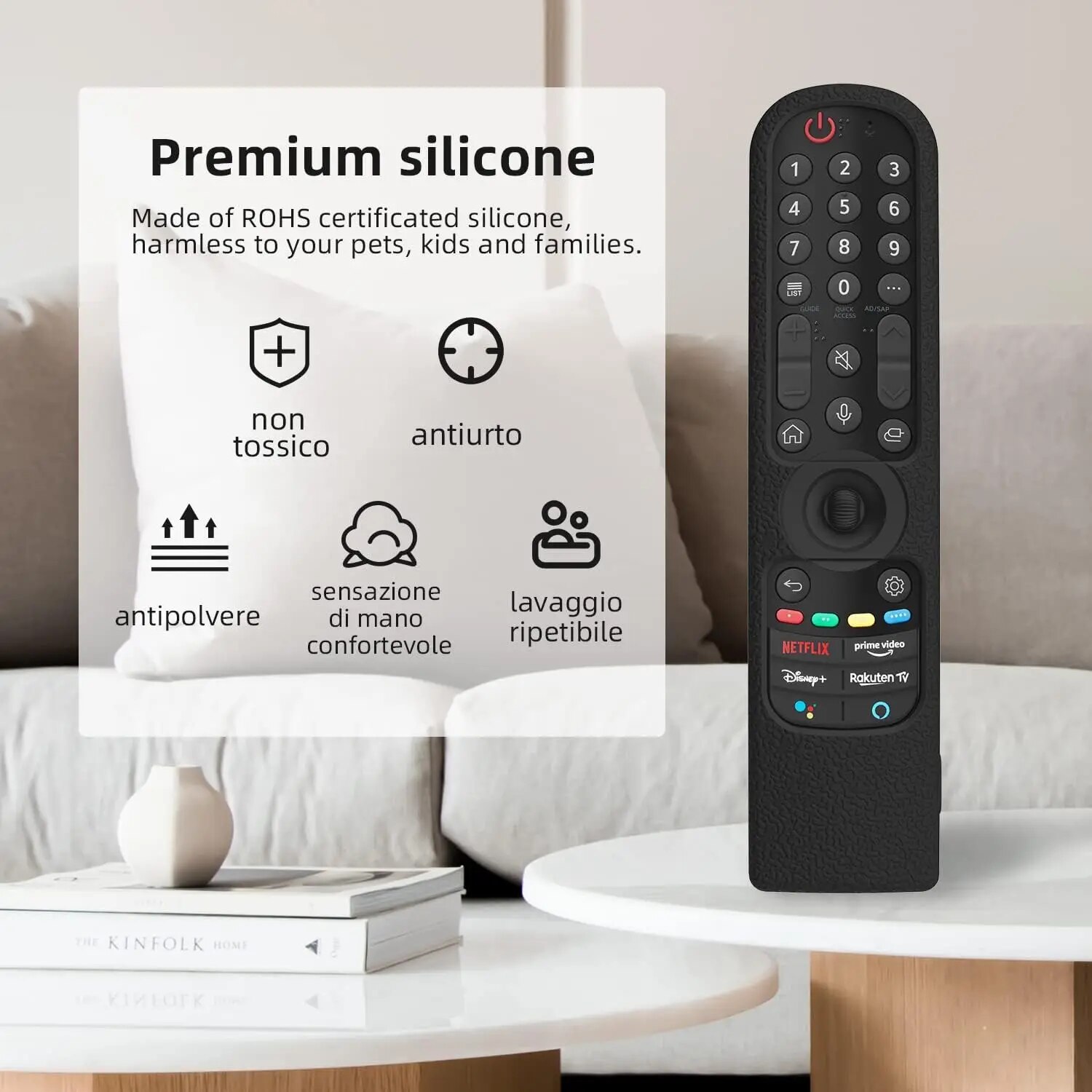 Silicone Remote Control Case for LG MR21GA MR21GC MR22GN MR22GA MR23GN,for LG QNED Smart TV Magic Remote Control Protective Case. 