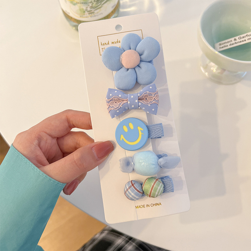 Girls baby all-inclusive cloth hair clip baby does not hurt hair cute super cute hair clip children infant safety hair clip