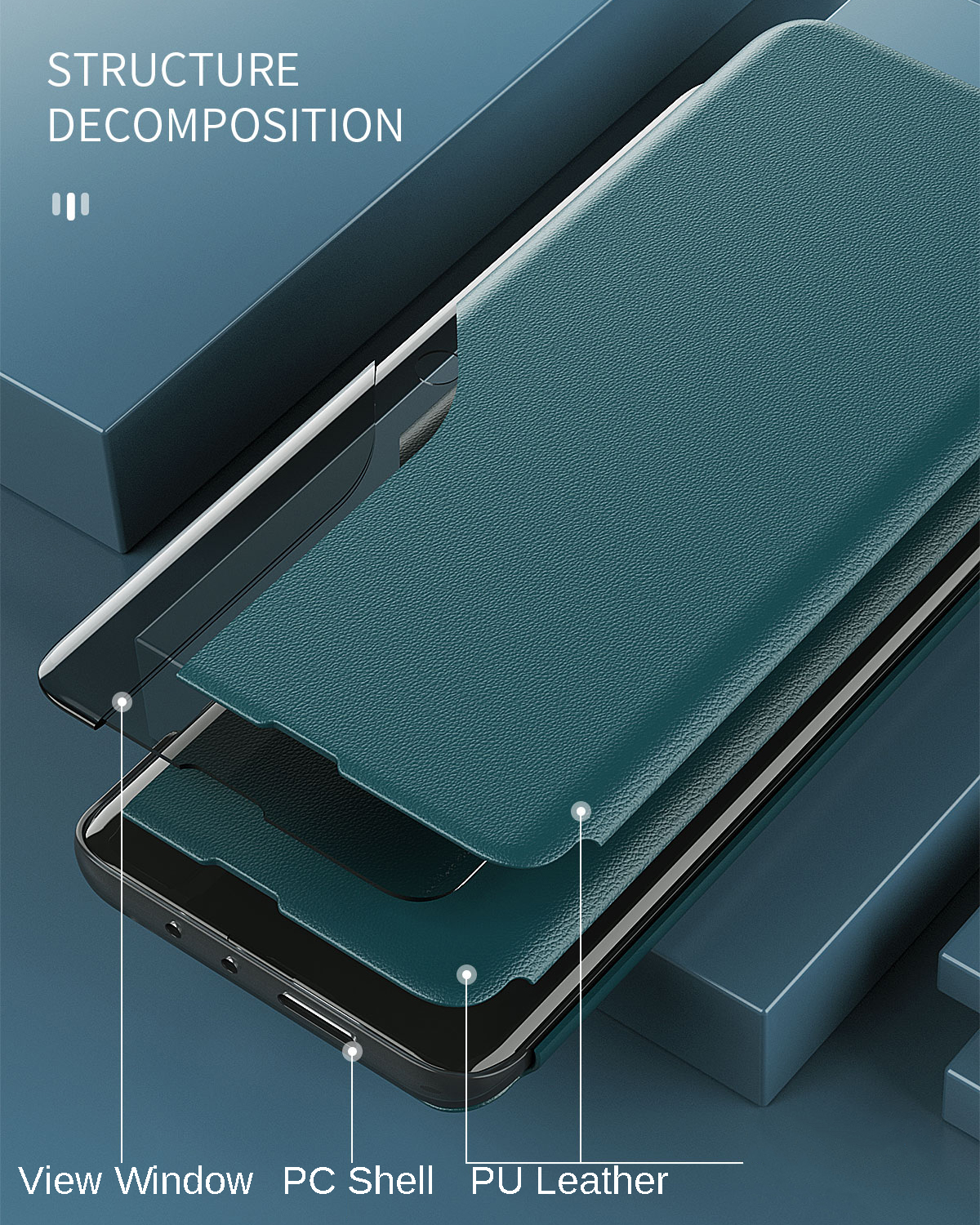 Flip case for Samsung Galaxy S8 Plus smart window view phone case Pu leahter cover. 