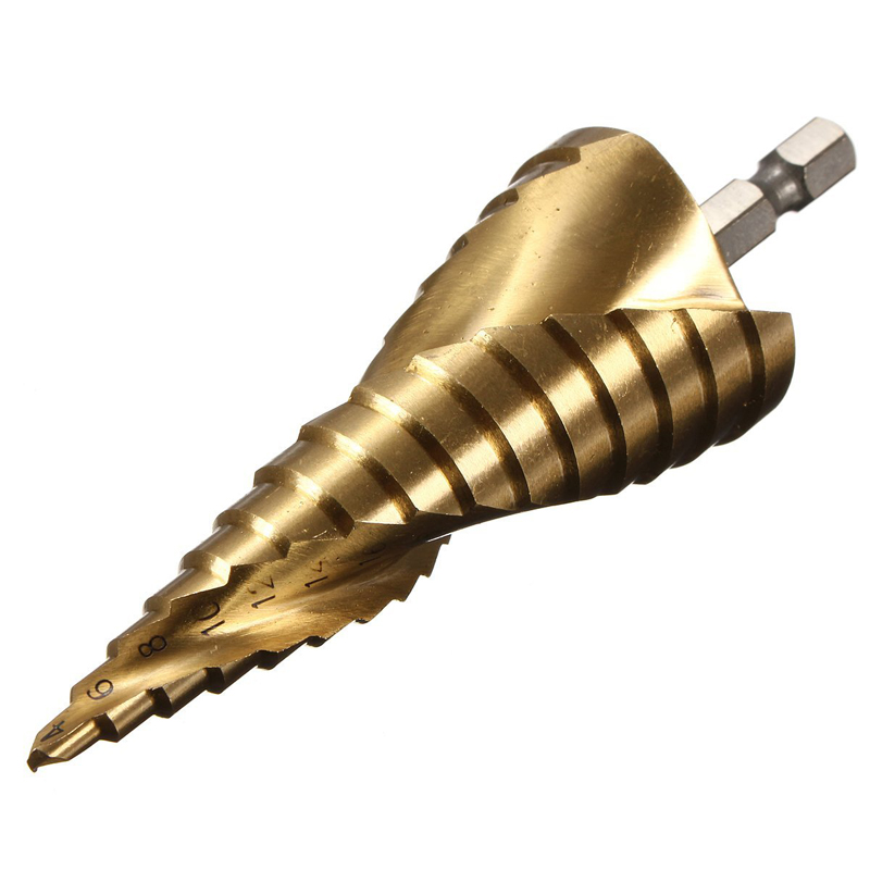 3 tlg HSS Step Drill Bit Drill Set 4-12mm/ 4-20mm/ 4-32mm -  as shown. 
