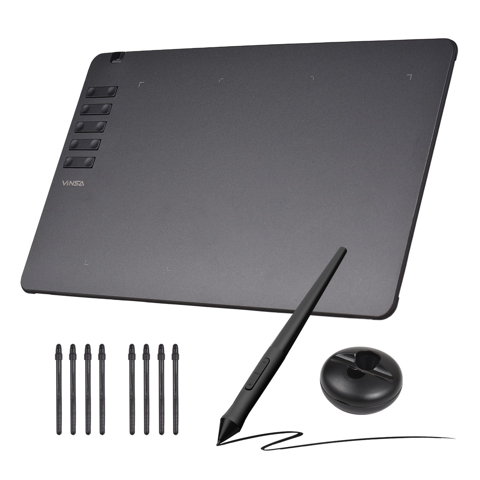 VINSA T906 9.8x 6.1inch Graphics Drawing Tablet Ultra-thin Art Creation Sketch with Battery-free Stylus - 2
