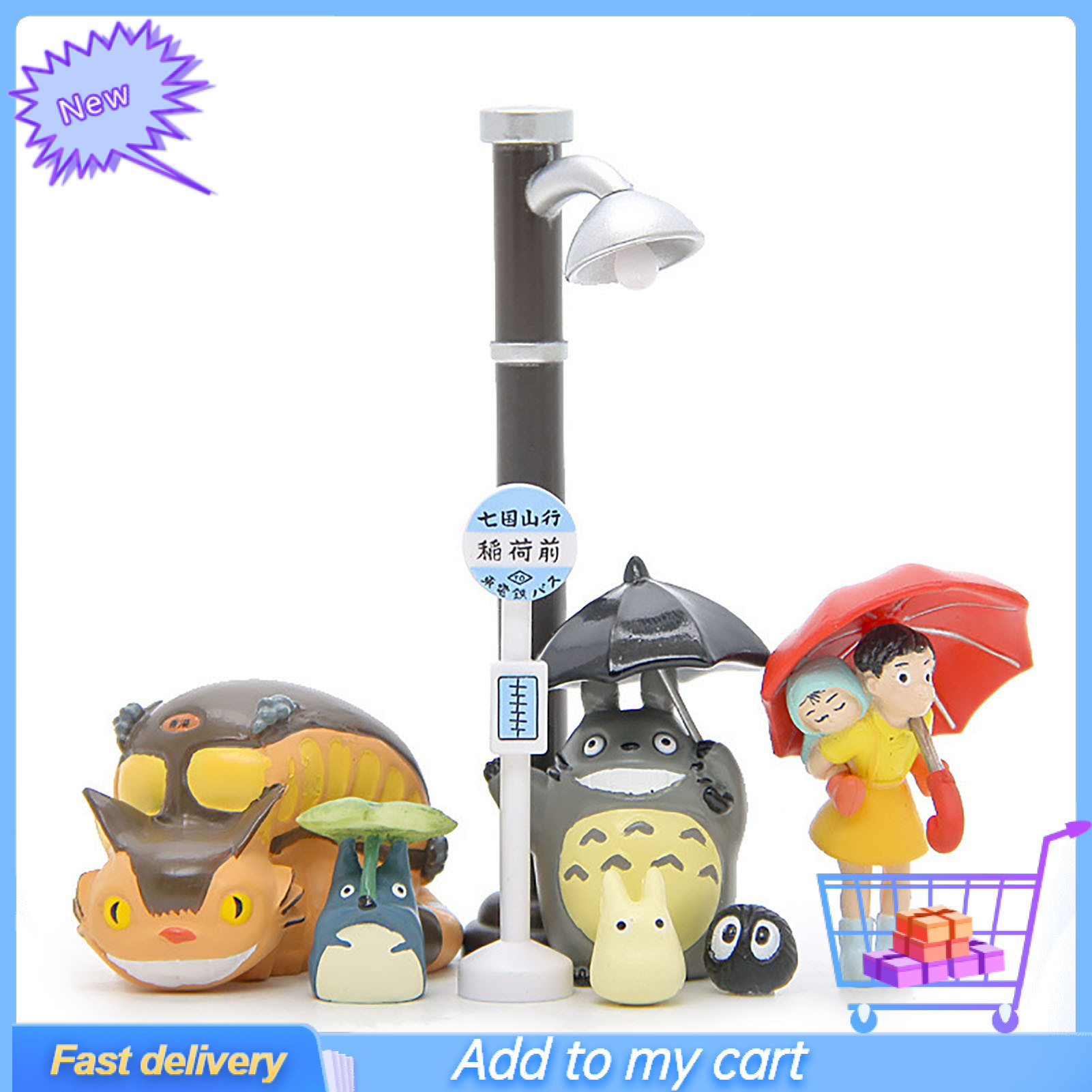(New)8Pc/et Cartoon Figure High imulated Lovely PVC tudio Ghibli Action Figure Toy Birthday Gift
