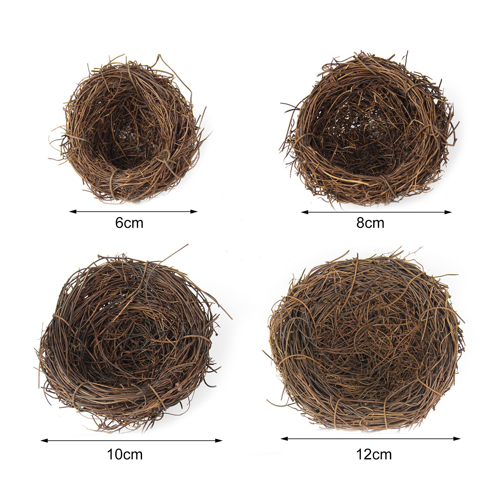 Rattan Bird Nest Anti-scratch Easter Party Bird Nest Decor. 