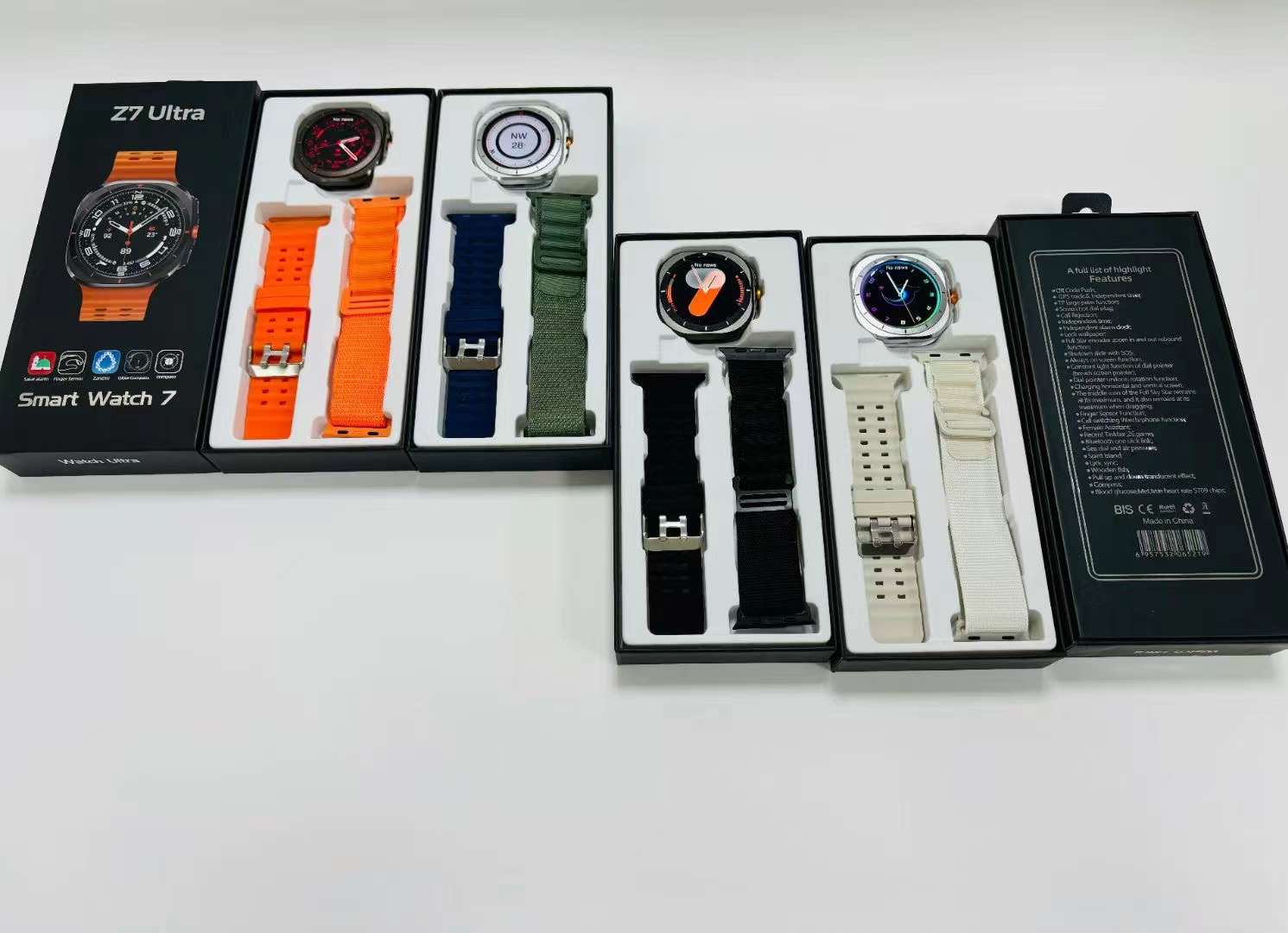z7 ultra smartwatch smart watch ultra 2024 sport SOS compass navigation heath sleep monitor mobile phone call z7ultra. 