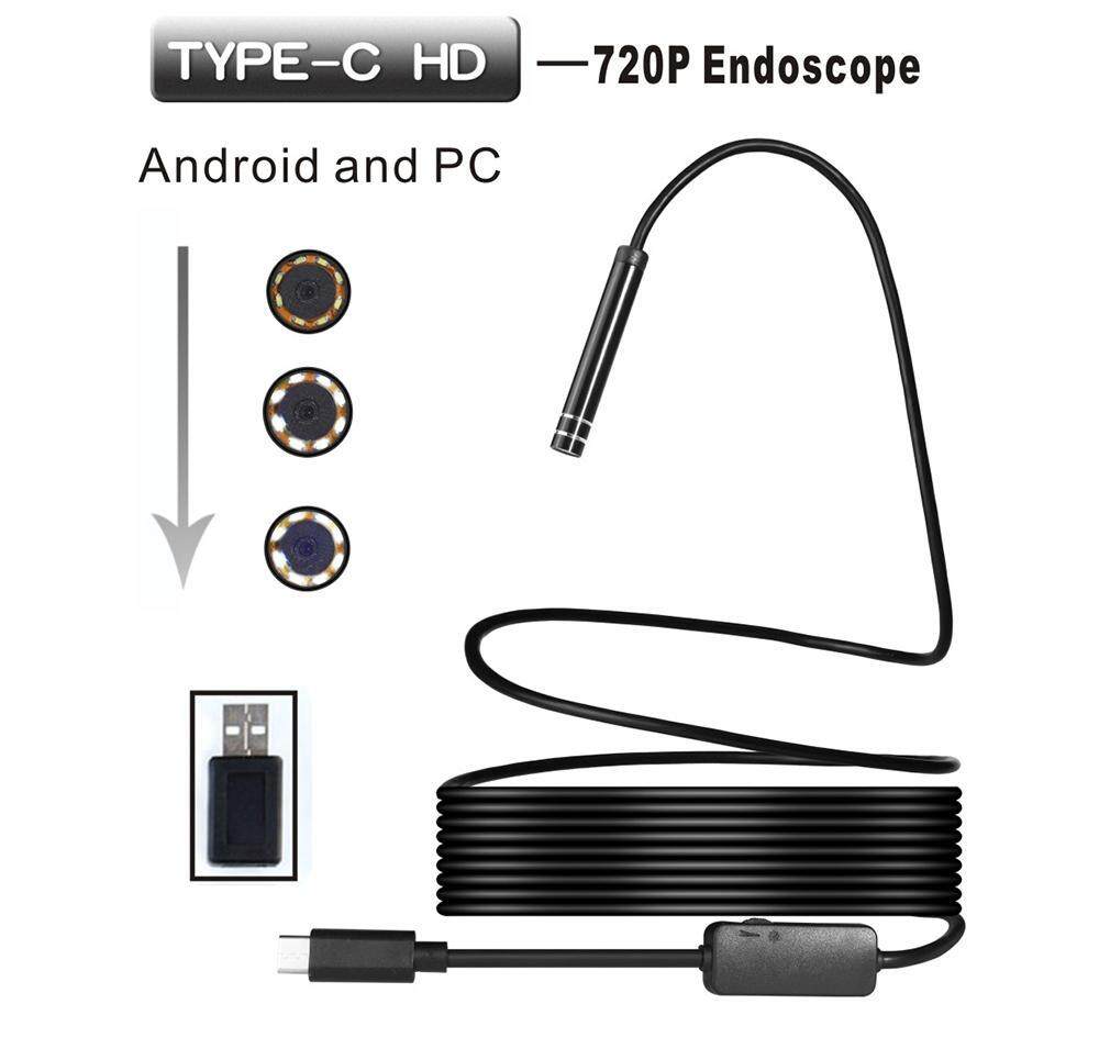 5.5mm 720PMegapixels HD Wireless Endoscope Borescope Waterproof Inspection Snake Camera For IOS/ IPhone /Android /Windows/PC/ With 8pcs LED Adjustable Brightness 5m. 