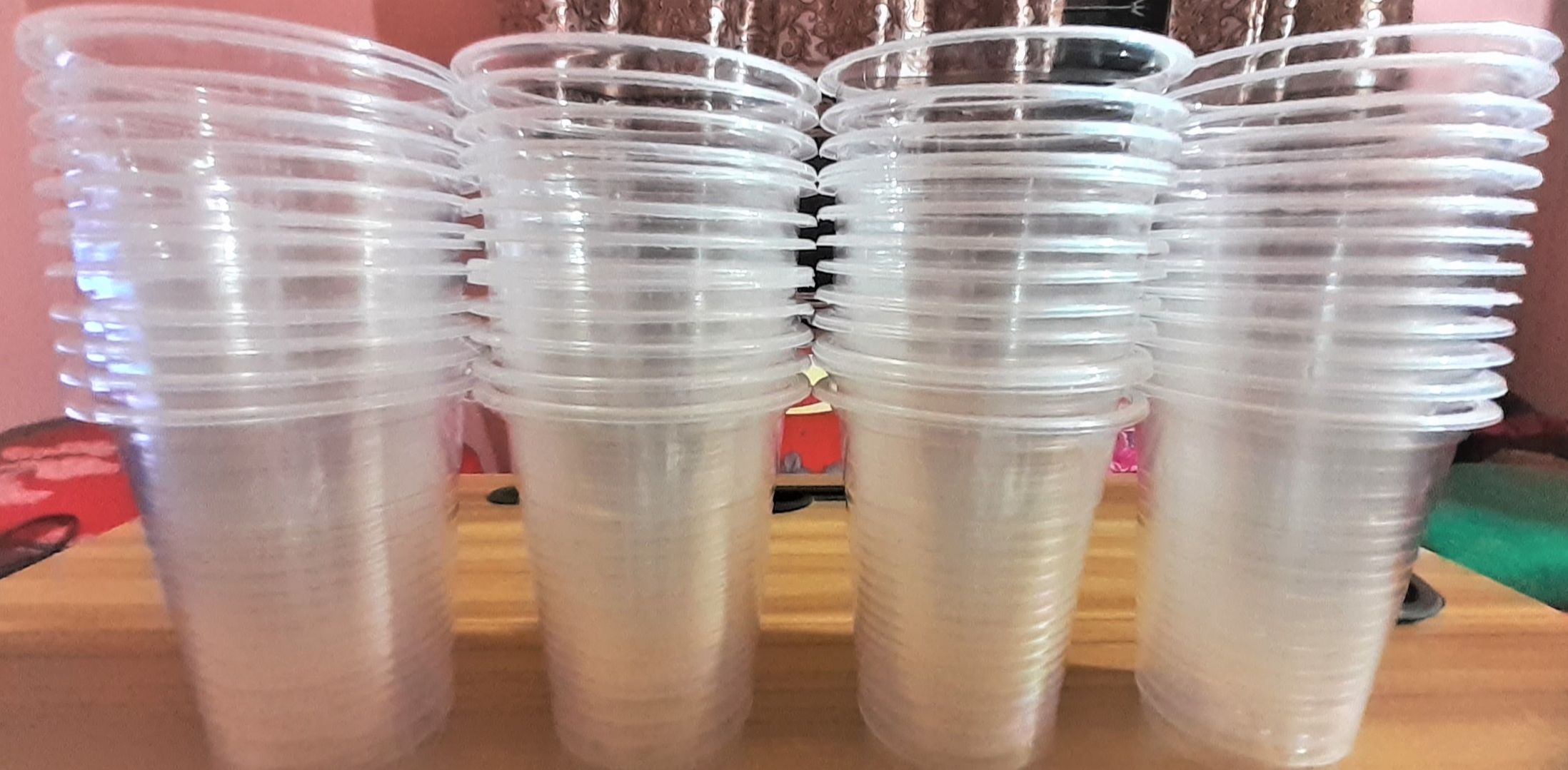 One Time Plastic Cup-250ml Transparent Color