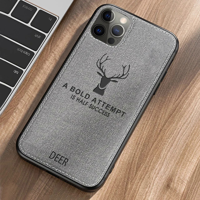For iPhone 12 11 pro Max elk cloth phone case for iPhone XR 12 pro 11pro XS Max X shockproof Funda for iphone12 pro back cases. 