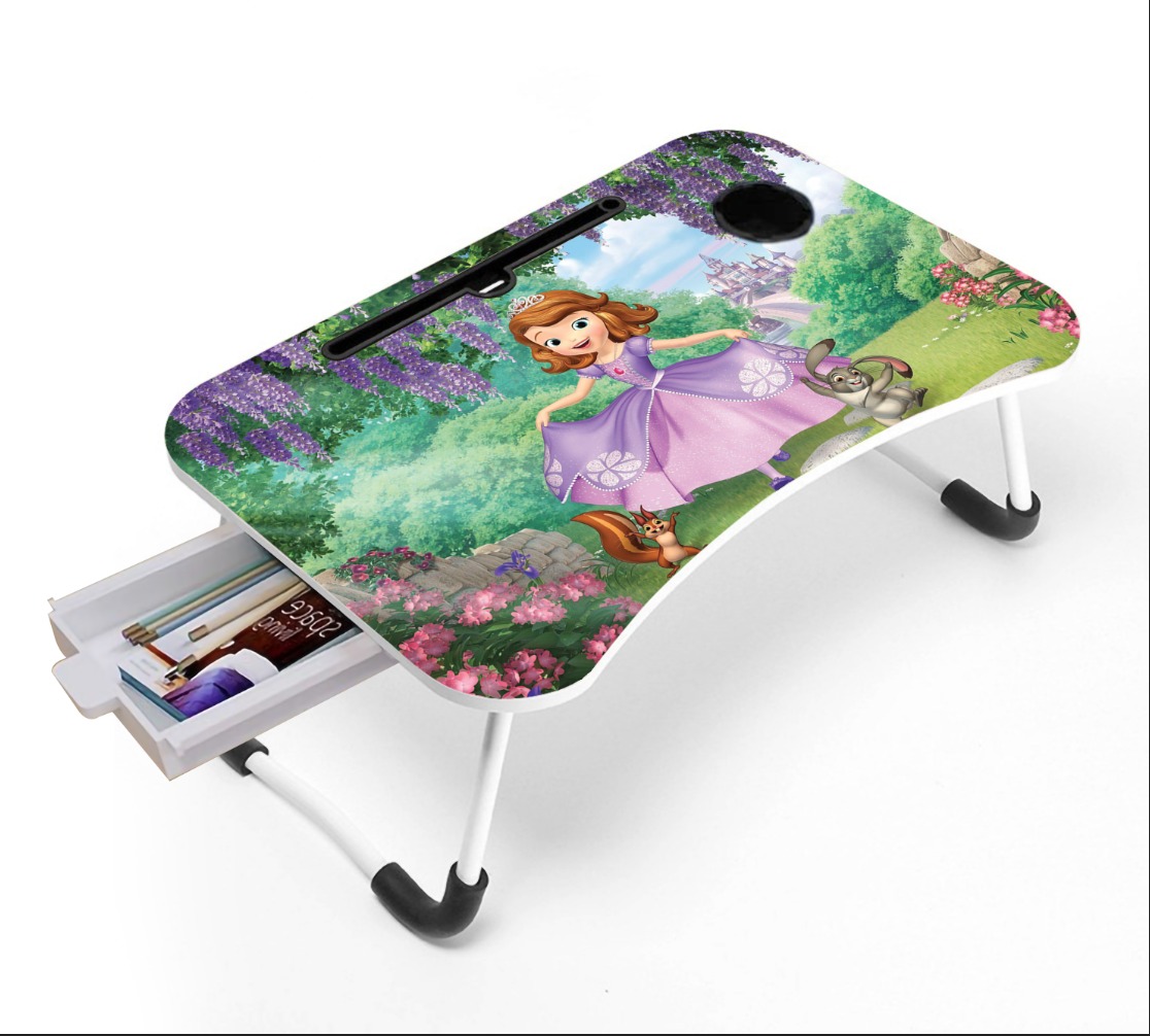 " Multi-function and Removable Stand Folding Computer Laptop Desk Small Bed Desk Simple Dormitory Lazy Table Bed with Laptop Table with Holder Slot Portable Table Stand for Laptop Tablet Reading Table - cloth stand". 