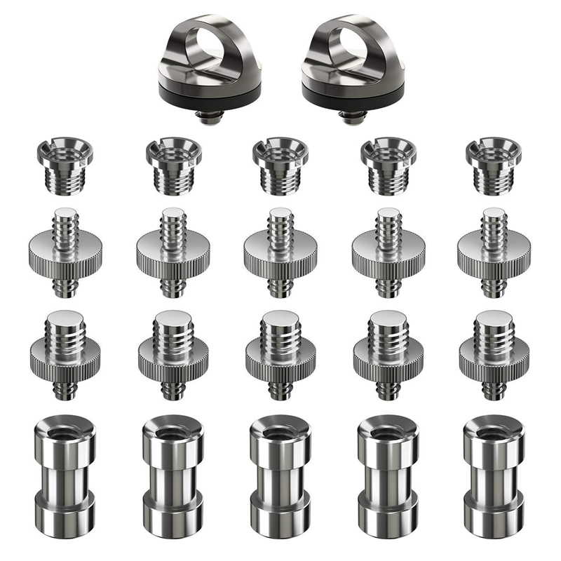 【Funny Bunny Toy Store】Camera Screws, 22 Pcs Converter Screws Adapter Mount Camera/Tripod/Monopod/Light Stand/Quick Neck Strap