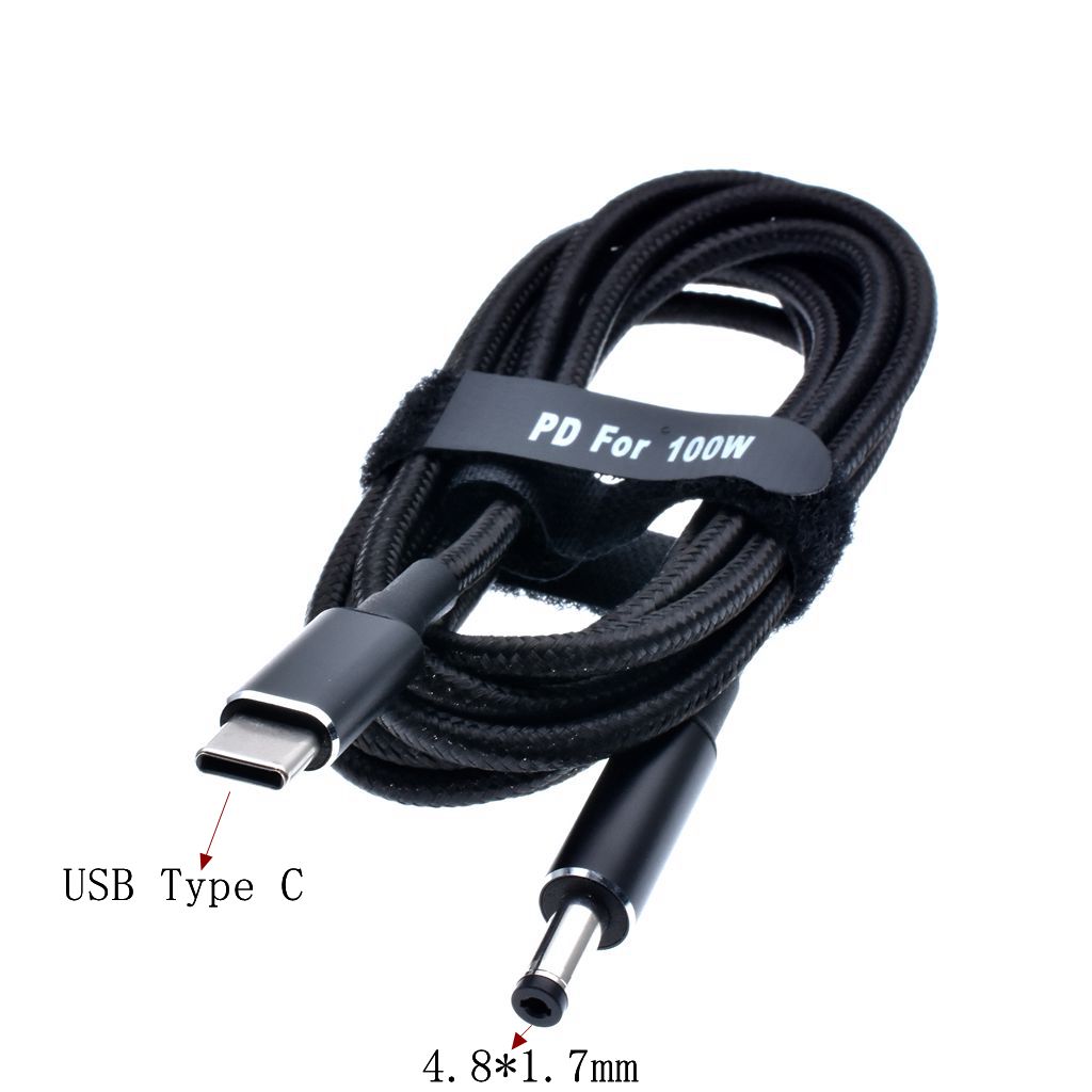 100W 5A PD to DC 5.5*2.1 5.5*2.5 7.4*5.0 4.5*3.0 Decoy trigger Adapter cable TYPE-C PD Decoy line charging notebook charger. 