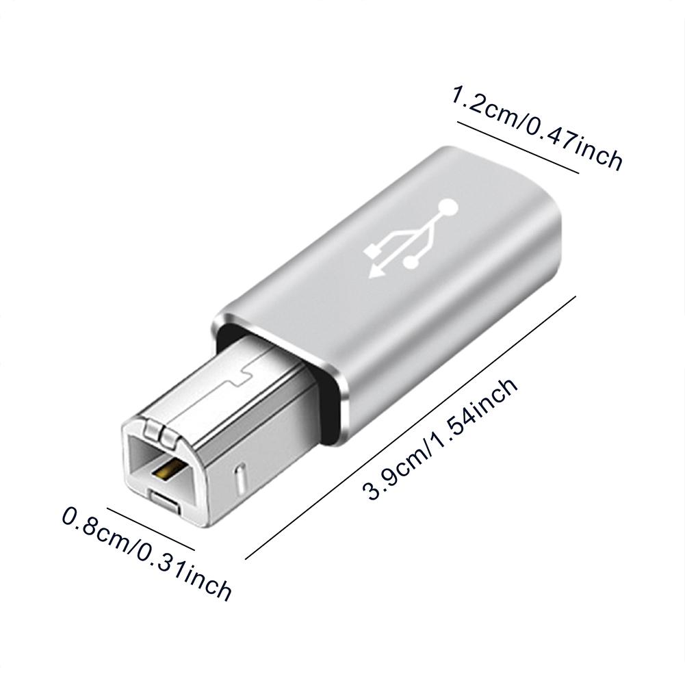 USB Type-c To Printer Cable Adapter Square Port Converter For Electronic Piano Printer USB C Female To USB B Male Adapter. 