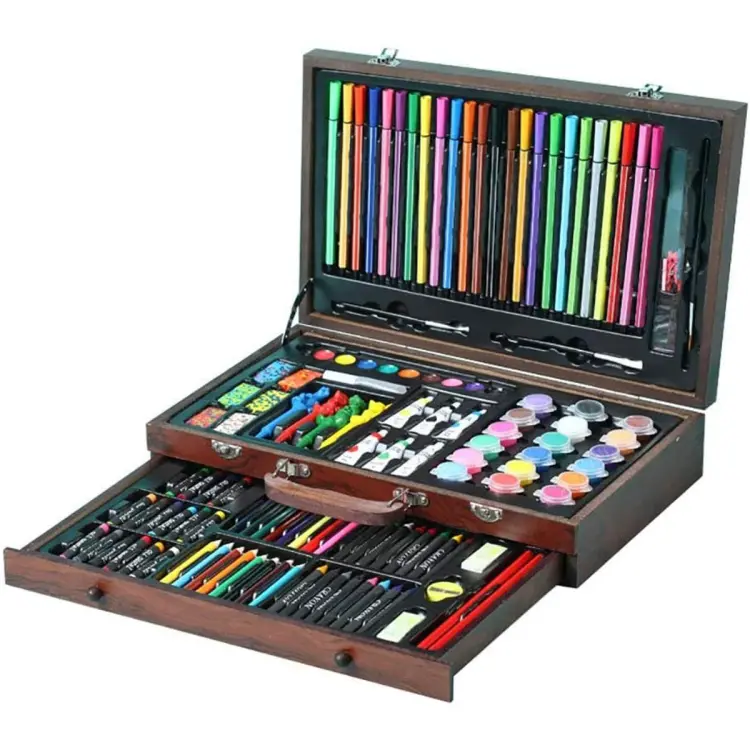 Mont Marte 90-Piece Premium Art Set, Wood Art Supplies for Painting and  Drawing, Essentials Art Kit in Portable Aluminium