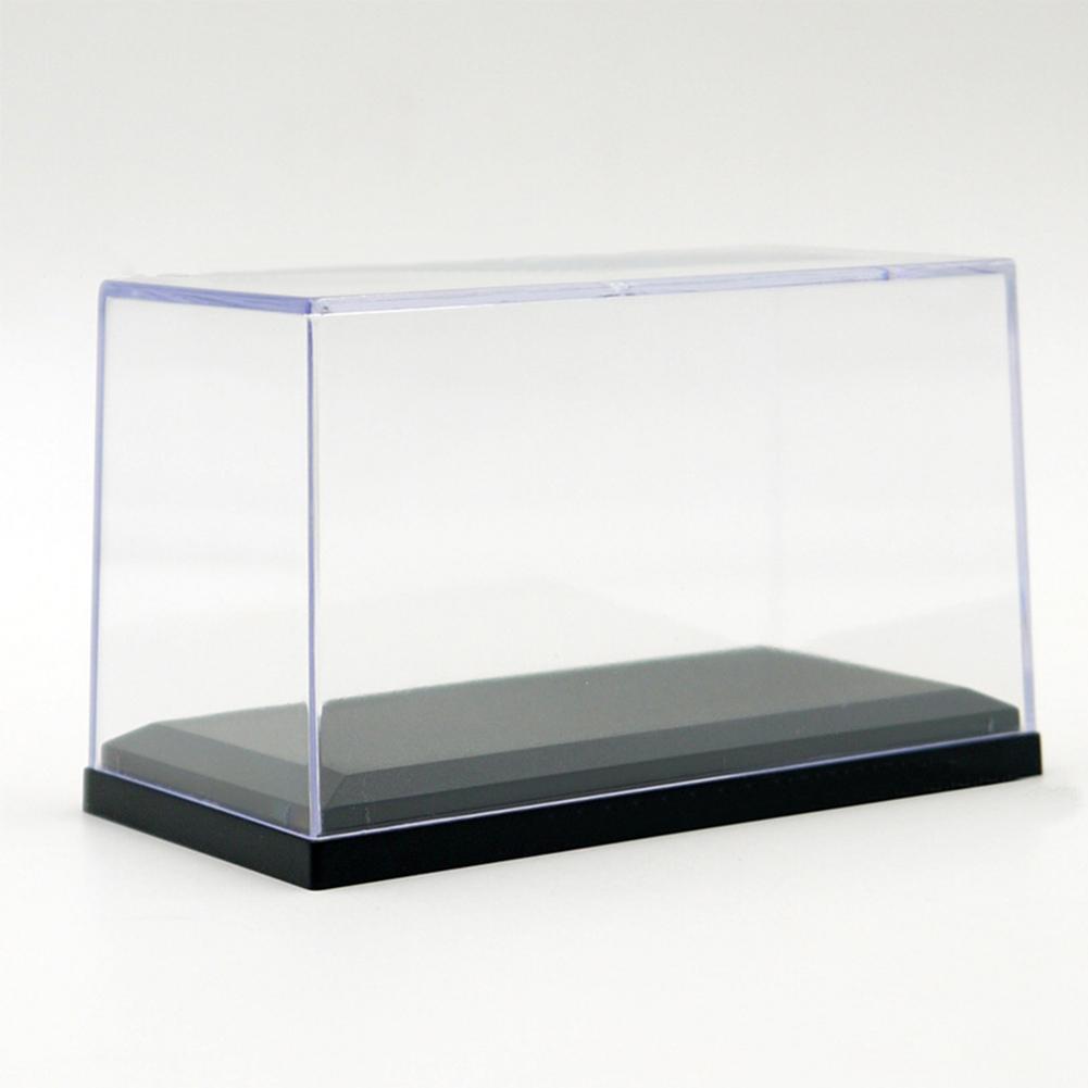 Acrylic Display Case for 1:64 Scale Car Dust-Proof Black Base Display Box for Diecast Model Toy Car