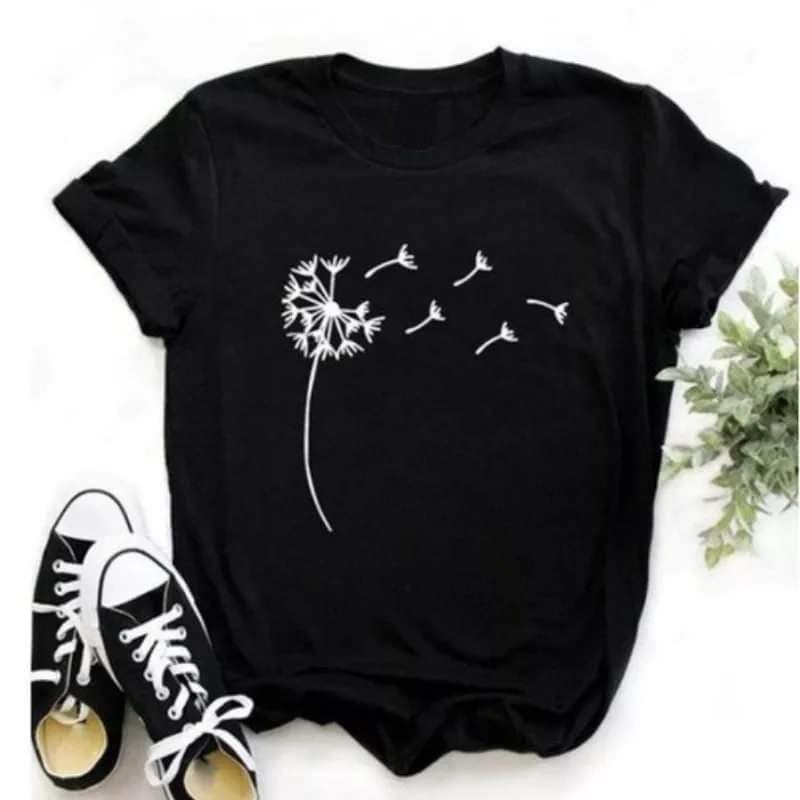 Black Cotton T-Shirt for Ladies: Buy 