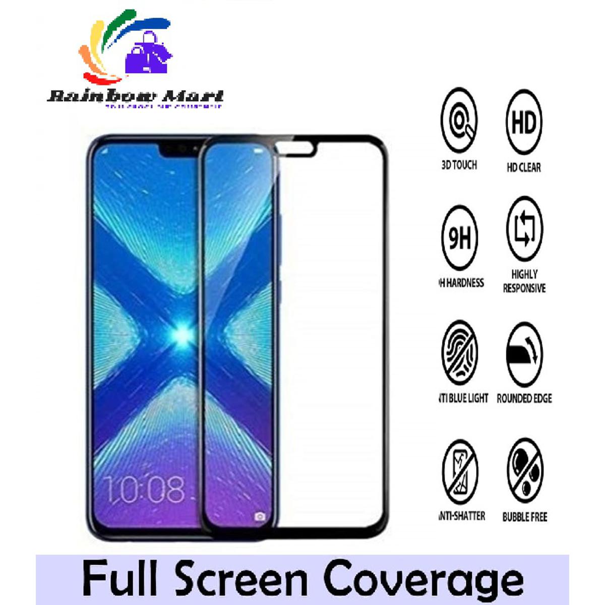 অনার 8x টেম্পার্ড গ্লাস স্ক্রিন প্রোটেক্টর 6d/9d/11d-কালো