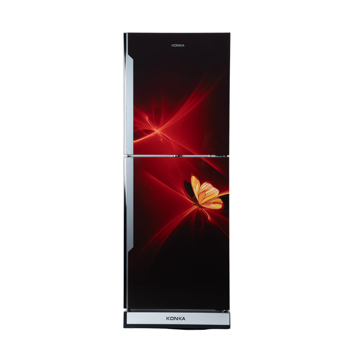 KONKA Refrigerator-KRB-307VB-3D Red Butterfly, Bottom Freezer (307 LTR)