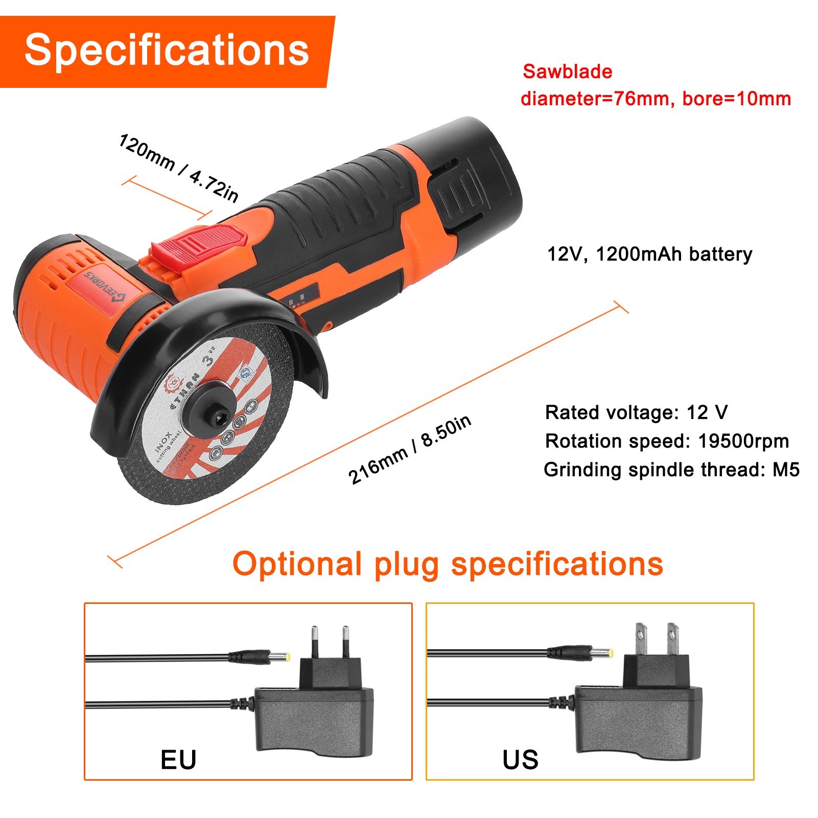 19500rpm electric grinding tool multifunctional mini grinder cutting and polishing - 01-eu. 
