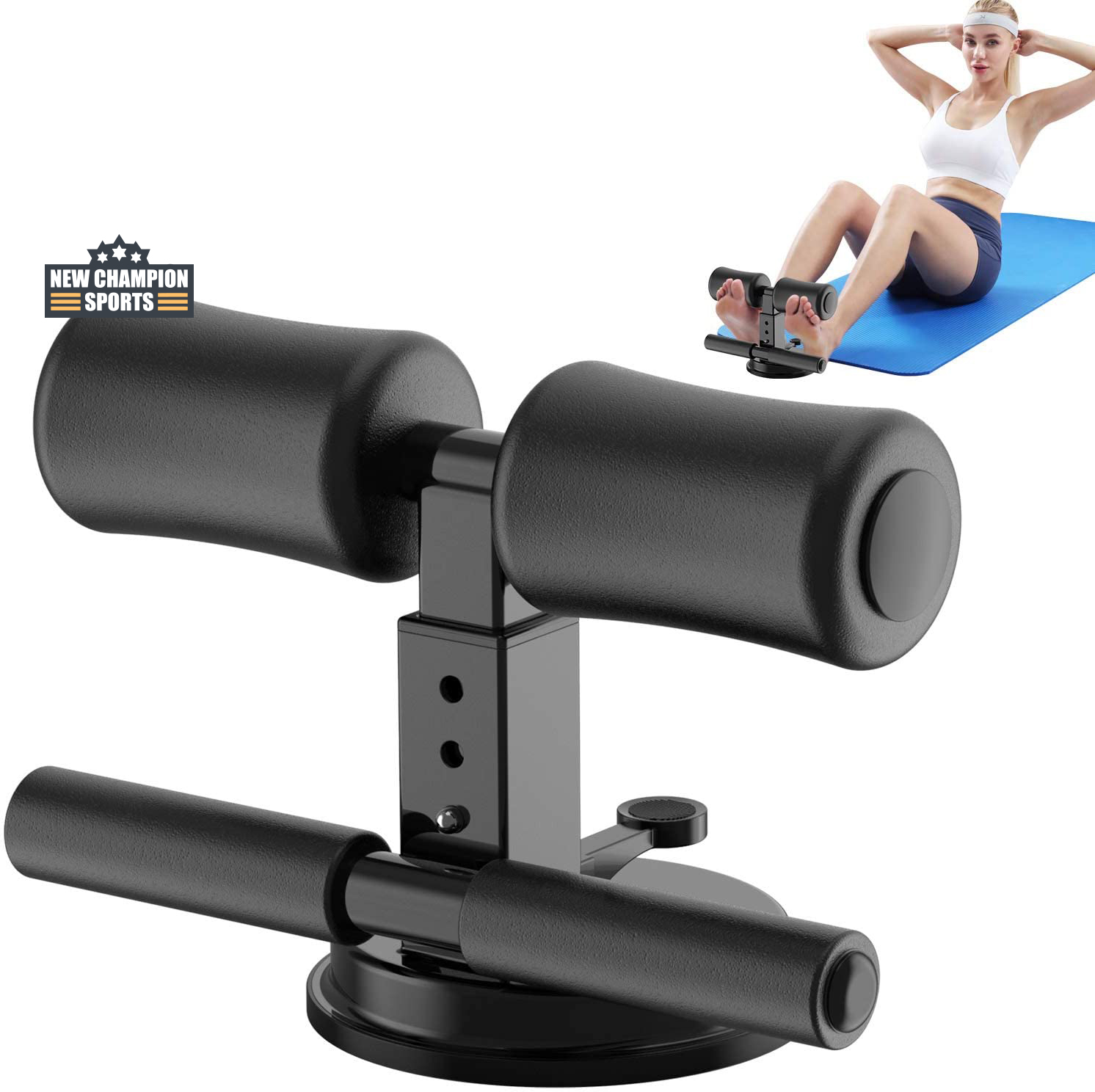 Sit Up Bar Portable Adjustable Sit ups Assistant Device Ab Workout Equipment Self Suction Sit up Floor Bar Abdominal Leg Muscle Training. 