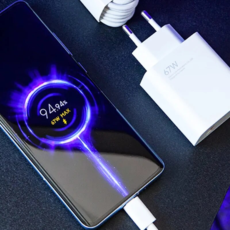 Xiaomi 67W Charger Original Fast Charging Cargador USB C Cable EU US Wall Adapter Mi 14 13 12 Redmi Note 13 12 Pro Turbo Poco F5. 