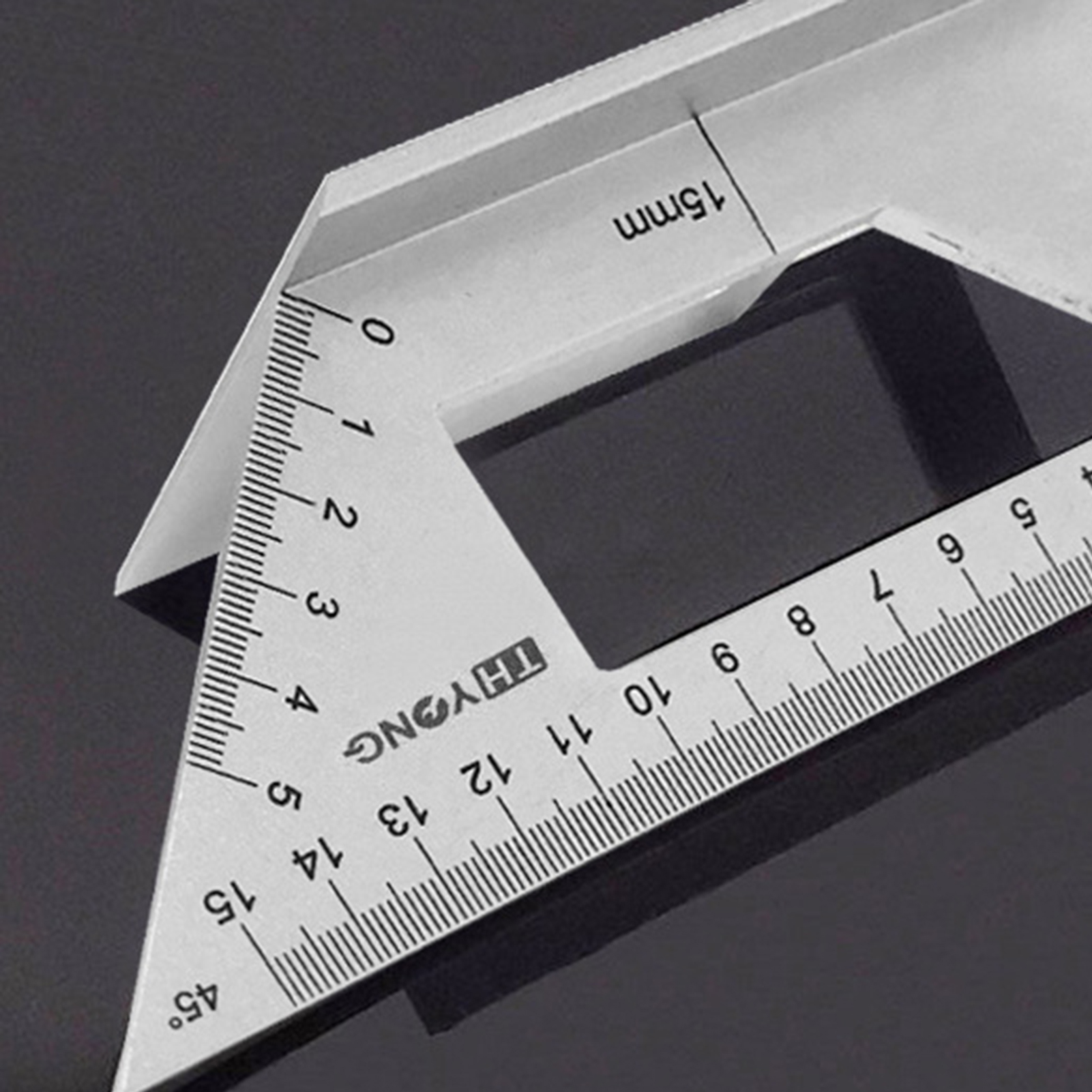 Aluminum Alloy 45/90 Degree Angle Ruler Vertical T-shape Gauge Protractor Tool. 