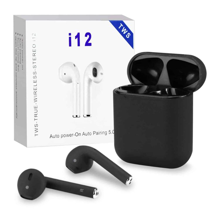 i7s Dual Mini Wireless Bluetooth 4.1 Earphones with Power Case, White, Sports Touch Control, Mic, 4-Hour Music Time
