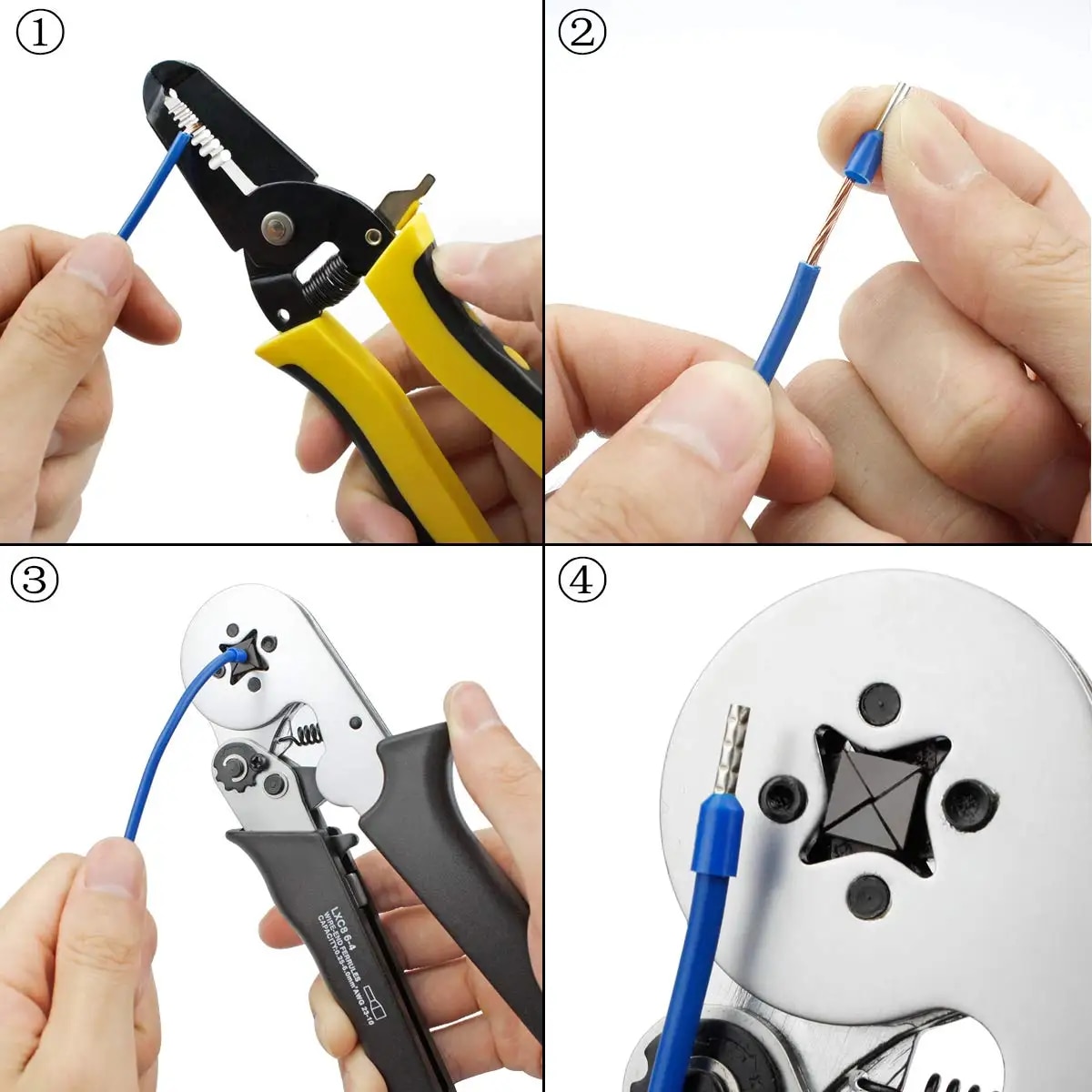 1000pcs E0508 E7508 E1008 E1508 E2508 Insulated Ferrules Terminal Block Cord End Wire Connector Electrical Crimp Terminator. 