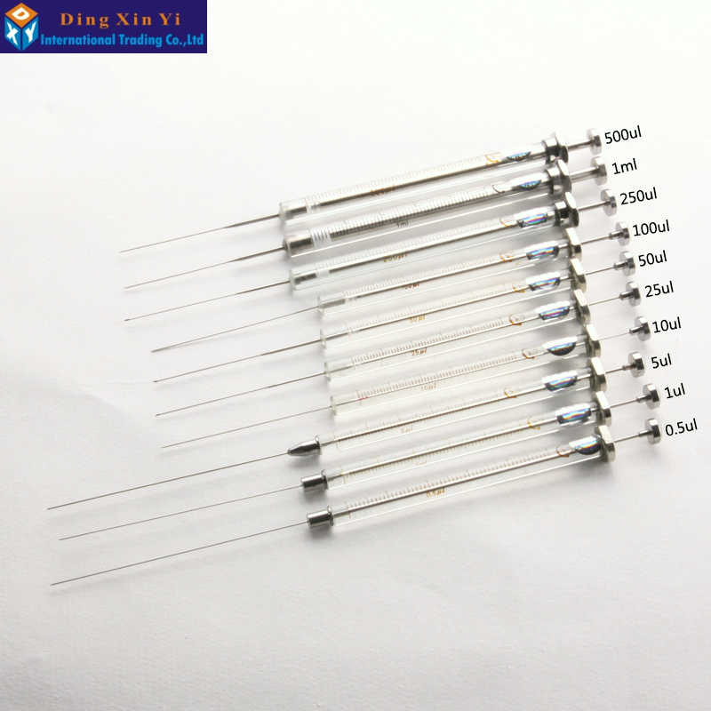 【The road to happiness Store】1ul Zero dead volume GC micro syringe with cone tip Gas chromatographic injector microsyringe. 