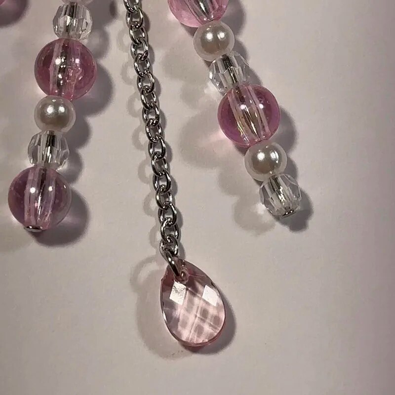 Handmade pink jellyfish keychain y2k. 