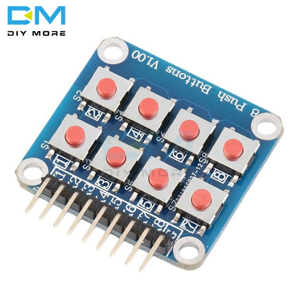 【happy one】2x4 Keypad 4x2 Keypad 8 Push Buttons V1.00 Key Board Matrix ...